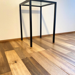 【受注生産】アイアンテーブル / ワイヤーガラス　　サイドテーブル　多目的テーブル 3枚目の画像