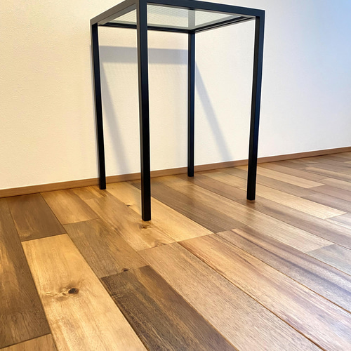 受注生産】アイアンテーブル / ワイヤーガラス サイドテーブル 多目的