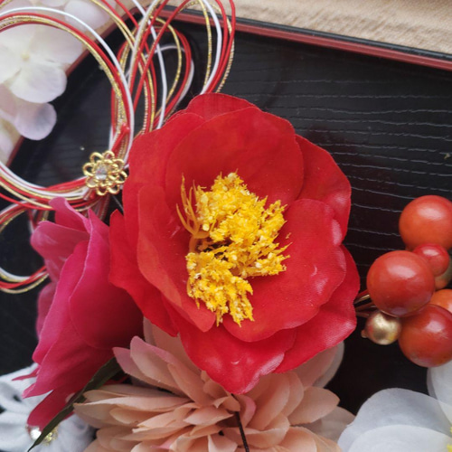 つまみ細工髪飾り椿七五三成人式卒業式結婚式花魁舞妓紅白袴和装