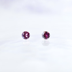 050✴ガーネットのリースピアス Petal ロードライトガーネットピアス | KAJITA