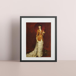 【NO.377】赤色の傘とドレスの女性とピットブル絵画アートポスター★犬ヴィンテージエレガントクラシックA1B5B4B3 6枚目の画像