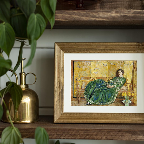 陶板画　リンドウ　額入り　昭和レトロモダン　かわいい絵柄　美術品　和風 陶板画・カワセミ・壁飾り・インテリア・No.240222-03・梱包