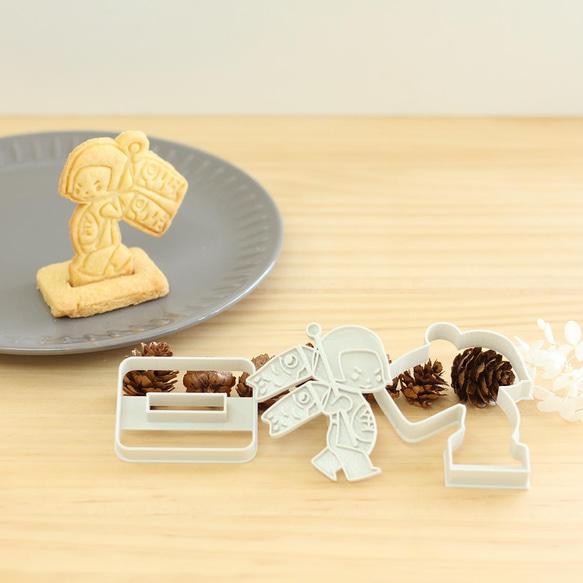 組み立てるクッキー型【こどもの日（兜・金太郎・くまセット）】 2枚目の画像