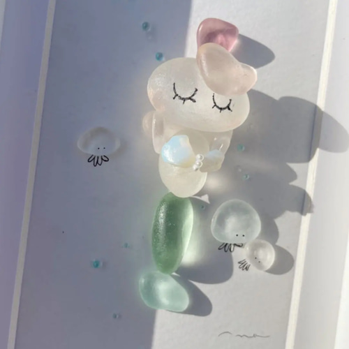 シーグラスアート マーメイド 立体・オブジェ ma♡ 通販 13752742