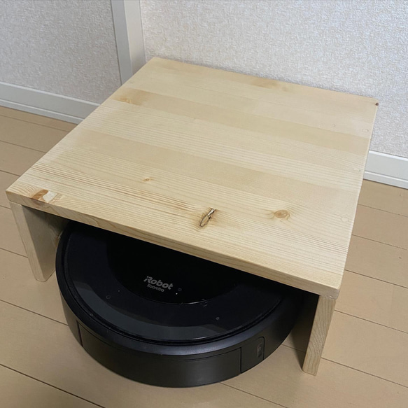 お掃除ロボット収納ラックひのきルンバ