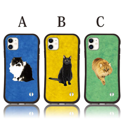 抗菌 送料無料 iface型 猫好きさん ケース iPhone 14 13 12 Pro mini se グリップ XR 3枚目の画像