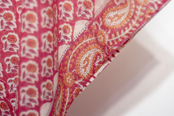 聖誕節禮物 情人節禮物 交換禮物 生日禮物木刻印純棉蝴蝶洋裝 印度有機棉 india blockprint木刻印罩衫-花 第12張的照片