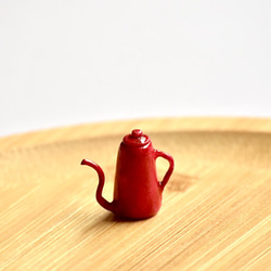 レトロポップな琺瑯風コーヒーケトル(コーヒーポット) マルーン