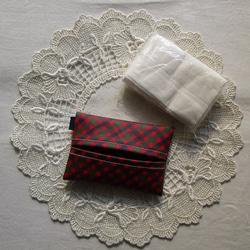 ミニティッシュケース　ファミリアチェック♡　入園　入学　お受験　ラミネート　プチギフト　 6枚目の画像