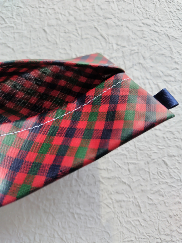 ミニティッシュケース　ファミリアチェック♡　入園　入学　お受験　ラミネート　プチギフト　 4枚目の画像