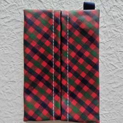 ミニティッシュケース　ファミリアチェック♡　入園　入学　お受験　ラミネート　プチギフト　 2枚目の画像