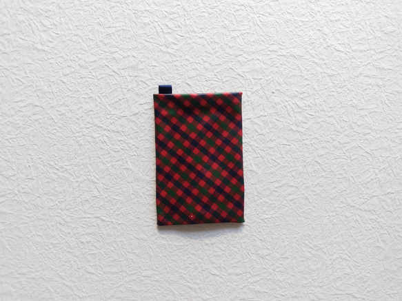 ミニティッシュケース　ファミリアチェック♡　入園　入学　お受験　ラミネート　プチギフト　 3枚目の画像