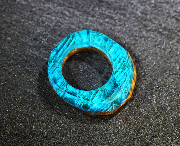 [免運費] 木質樹脂戒指/海 ～木質樹脂戒指～ 第5張的照片