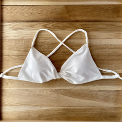 【生成り】草木染めブラ　オーガニックコットン　femcare　しめつけない　綿　ブラ 4枚目の画像