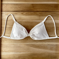 【生成り】草木染めブラ　オーガニックコットン　femcare　しめつけない　綿　ブラ 3枚目の画像