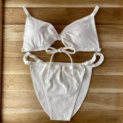 【生成り】草木染めブラ　オーガニックコットン　femcare　しめつけない　綿　ブラ 5枚目の画像