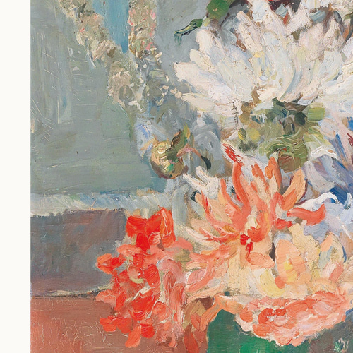 アウグスト・リーガー 夏の花の花束 アートポスター 静物画 名画