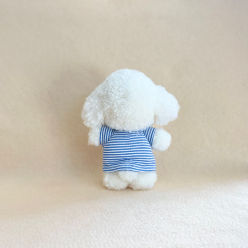 プードルカットのぽんぽんぬいぐるみ（舌あり） ビションフリーゼ