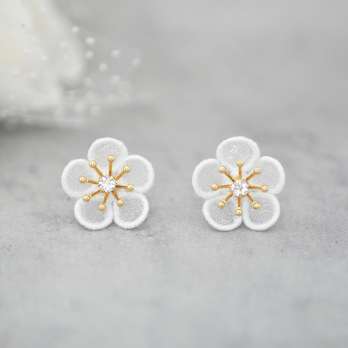 梅の花ピアス・イヤリング オーダー受付 梅の花ピアス・イヤリング オーダー受付