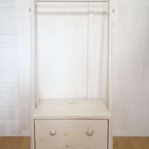 ♪ アンティークホワイト ハンガーラック コートハンガー 玄関 子供