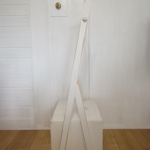 ♪ アンティークホワイト ハンガーラック コートハンガー 玄関 子供