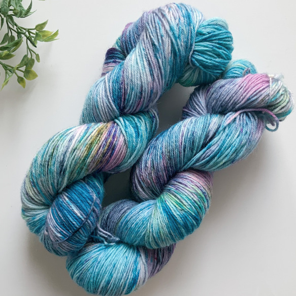 手染め毛糸 ソックヤーン At100g 毛糸 Multicolor yarn 通販｜Creema  