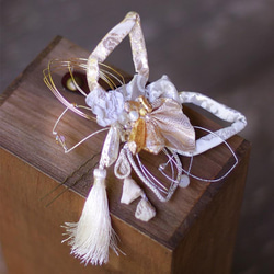 [使用純金葉K24和鉑金葉！對於那些真正面向的人] Wedding 日式婚禮 mizuhiki 髮飾 大正浪漫日本工藝 bijo 第3張的照片