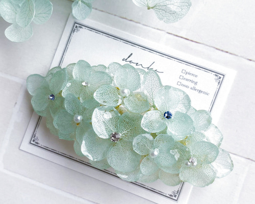 【006】紫陽花のヘアクリップ❁﻿ 【訳あり品】 f701124e66730ecce86d77b3ff927b