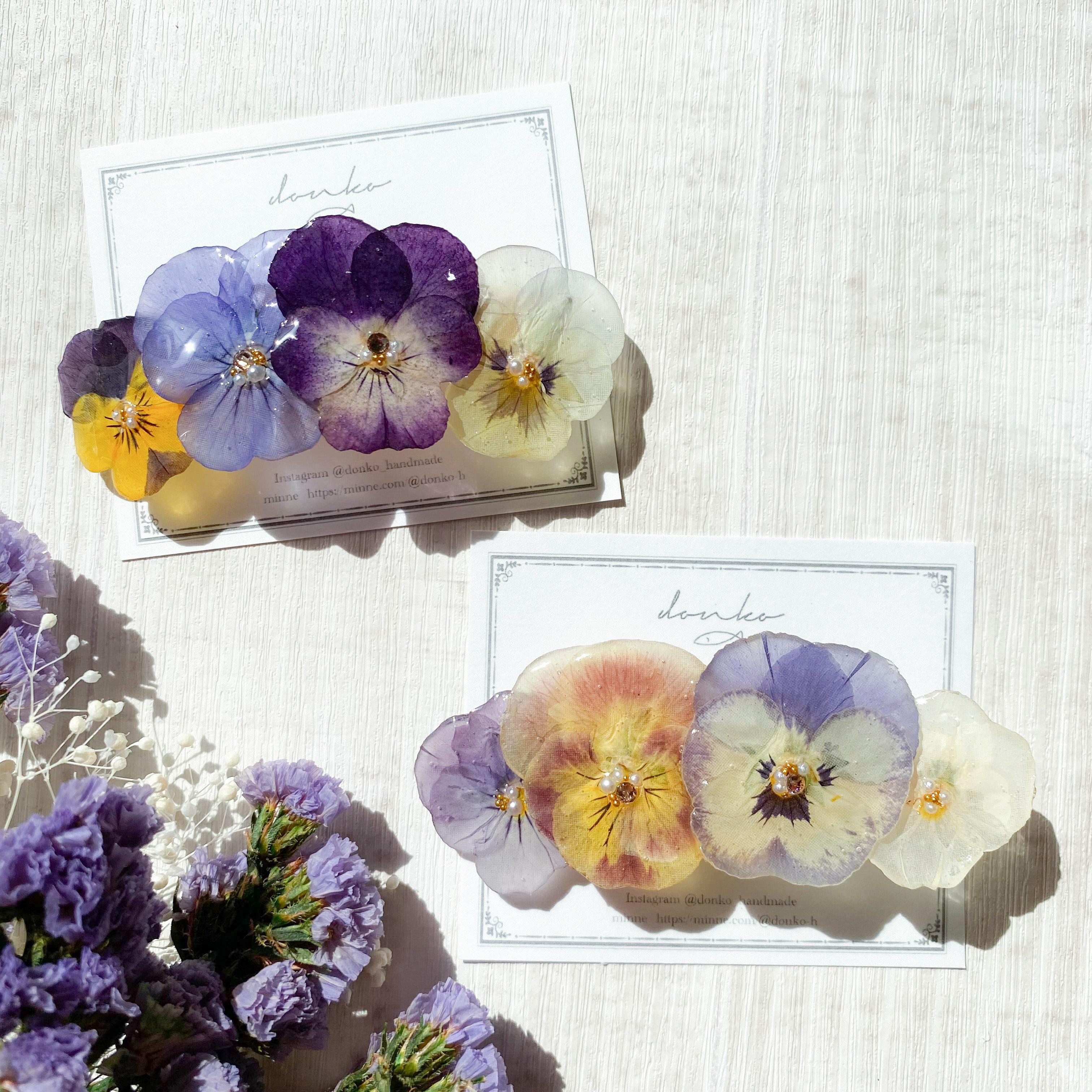 【ビオラ②】ベビーヘアクリップ　キッズヘアクリップ　ヘアピン ビオラ】ベビーヘアクリップ キッズヘアクリップ ヘアピン ② 【公式通販】