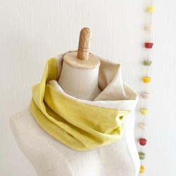 日本製造♡柔軟的春夏圍巾，採用優質雙層紗布製成♡雙色（檸檬黃x香草牛奶） 第7張的照片