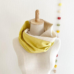 日本製造♡柔軟的春夏圍巾，採用優質雙層紗布製成♡雙色（檸檬黃x香草牛奶） 第6張的照片