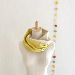 日本製造♡柔軟的春夏圍巾，採用優質雙層紗布製成♡雙色（檸檬黃x香草牛奶） 第2張的照片