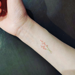 タトゥーシール ステッカー スマホケース tattoo sticker かわいい 花 白黒 おしゃれ ワンポイント C 3枚目の画像