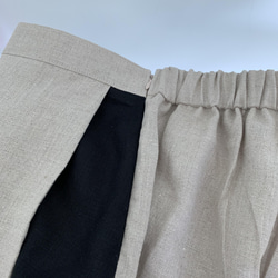 ハイライト　大人気予約販売巻きスカート風なペグトップパンツ 素材 11枚目の画像