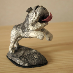 Jumping Bulldog Paper Mache sculpture 10枚目の画像