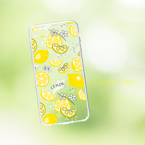 アップルレモン⭐︎ 名入れ可ハードケース】レモン Clear ＊ iPhone・Android