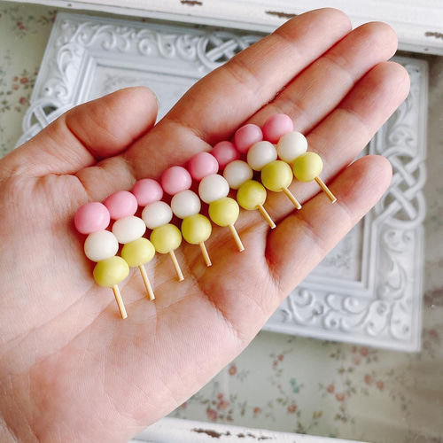 三色団子 6～50個 ミニチュア スイーツデコ フェイクフード 和菓子