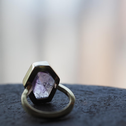 goethite in amethyst brass ring (nirabana) 12枚目の画像