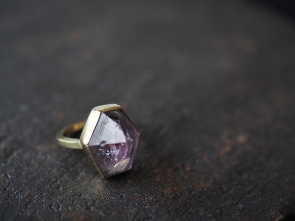 goethite in amethyst brass ring (nirabana) 10枚目の画像