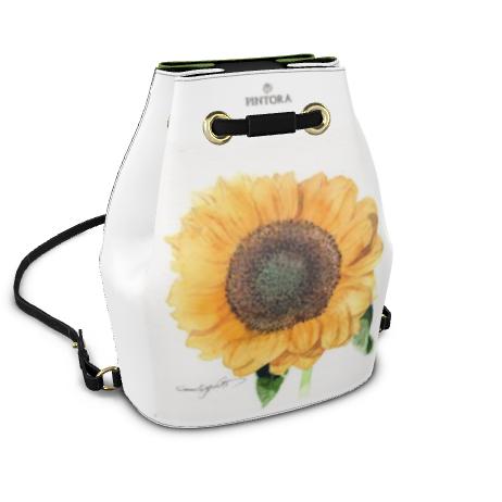 【受注製作】向日葵のドローストリング リュック