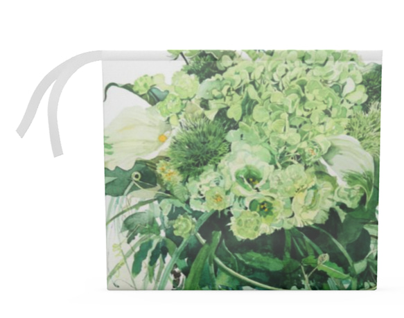 紫陽花ハンドメイド2024【受注製作】緑の花束のドローストリング リュック　 19枚目の画像