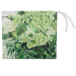 紫陽花ハンドメイド2024【受注製作】緑の花束のドローストリング リュック　 18枚目の画像