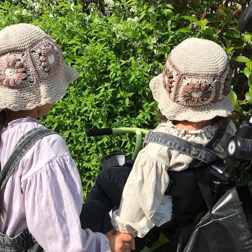 28色から色が選べる＊グラニースクエアコットンサマーハット 帽子  