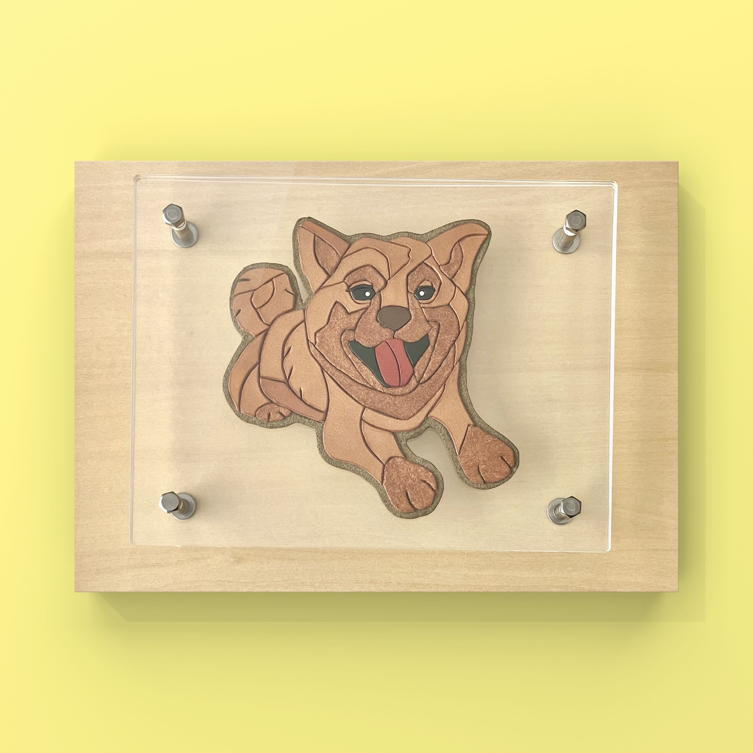 ■送料無料■ Leather Art  / Shiba Inu