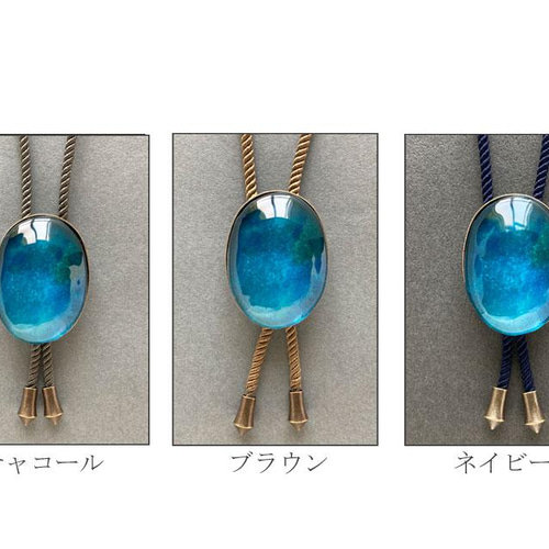 原画】翡翠色のループタイ(大)・32 ネックレス・ペンダント Maddoc