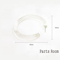 [4 件] 透明圈形耳環 [銀 925 Post No Catch]-mt-2178 第7張的照片