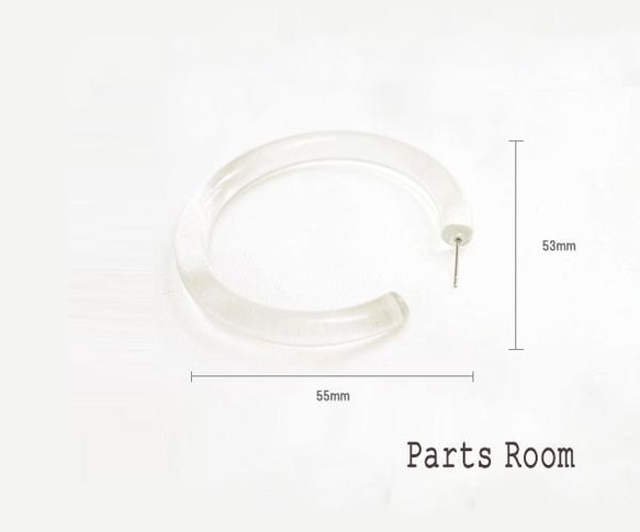 [4 件] 透明圈形耳環 [銀 925 Post No Catch]-mt-2178 第7張的照片