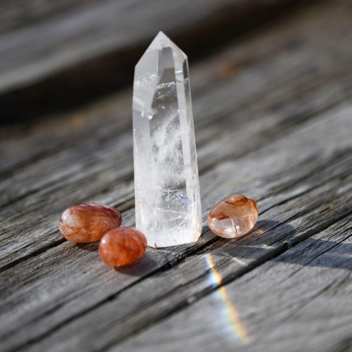 ❤新色登場❤ パワーストーン 水晶 クリスタル 原石 4点セット