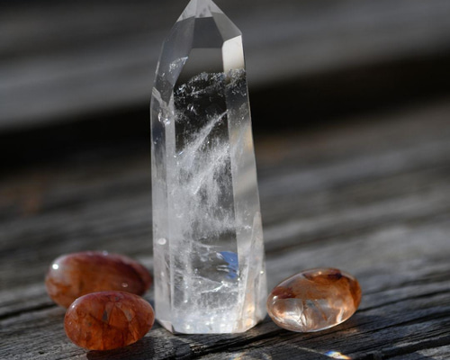 一点物 高品質白水晶柱 ホワイトクリスタル 原石 天然石 天然水晶