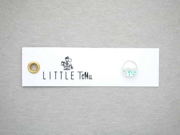 LITTLE Tellu 「トクベツ１０」雨雲　ピアス・ノンホールピアス【金属アレルギー対応】 1枚目の画像